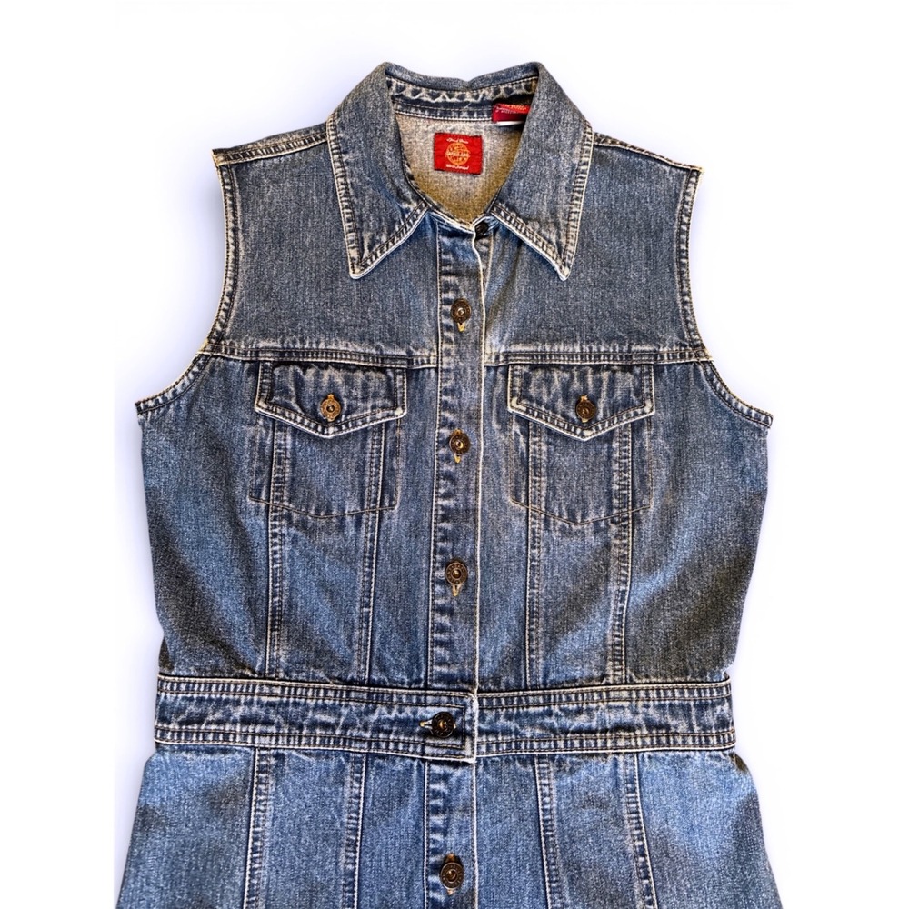 Vintage 90s Gap Denim Sleeveless Dress Size 8 - Picture 3 of 4